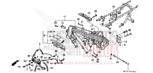 CARROSSERIE DE CHASSIS VFR750FK de 1989